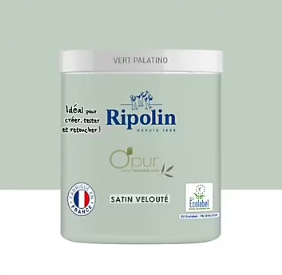 Testeur peinture intérieure Ripolin O'Pur vert palatino satin 75ml