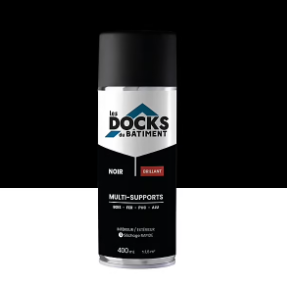 Peinture aérosol multi-supports Les Docks du bâtiment brillant noir 400ml