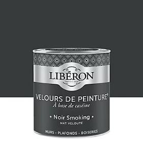 Peinture murs, plafonds et boiseries Velours de peinture noir smoking Libéron 0,5L