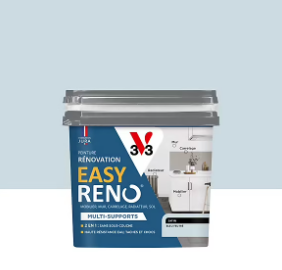 Peinture de rénovation multi-supports V33 Easy Reno bleu feutré satin 750ml