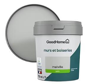 Peinture murs et boiseries GoodHome gris Melville satin 0,75L