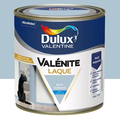 Laque acrylique Valénite Dulux Valentine bleu horizon velouté mat 500ml