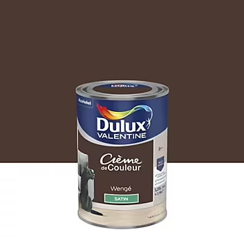 Peinture couleur murs, boiseries et radiateurs Crème de couleur Dulux Valentine wenge satin 1,25L