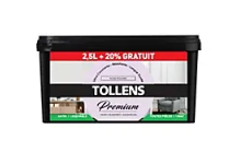 Peinture Tollens premium murs, boiseries et radiateurs rose poudré satin 2,5L +20% gratuit