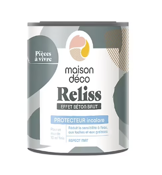 Protecteur effet béton brut Maison Déco Reliss incolore 1L