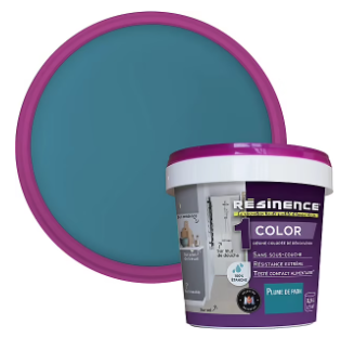 Résine multisupports Résinence Color satin bleu plume de paon 500ml