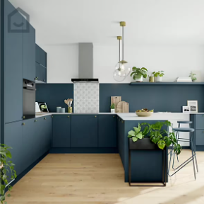 Peinture de rénovation GoodHome multi-supports satin bleu Vence 50ml