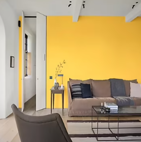 Peinture murs et boiseries Color Resist Dulux Valentine satin éclat de jaune 2,5L