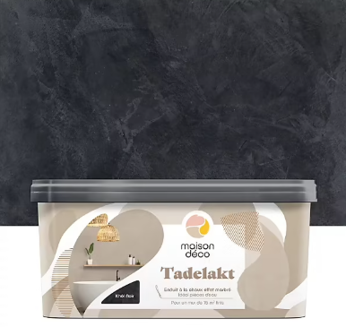 Enduit décoratif Maison Déco Tadelakt khol noir 5L