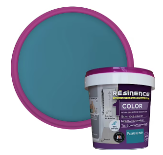 Résine multisupports Résinence Color satin bleu plume de paon 250ml