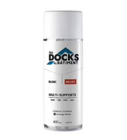 Peinture aérosol multi-supports Les Docks du bâtiment brillant blanc 400ml