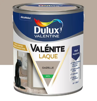 Laque Valénite Dulux Valentine Acrylique satin beige gazelle 2L
