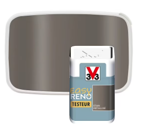 Testeur peinture de rénovation multi-supports V33 Easy Reno étain métallisé 50ml