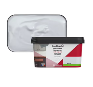 Peinture de rénovation GoodHome multi-supports satin blanc Whistler 2L
