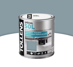 Peinture sol intérieur Tollens coloris acier 0,5 L