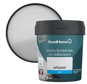 Peinture intérieure couleur murs, boiseries et radiateurs GoodHome mat whistler gris 750ml