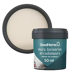 Testeur peinture résistante murs, boiseries et métal GoodHome beige Chiapas mat 50ml