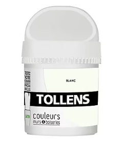 Testeur peinture murs et boiseries Tollens blanc satin 50ml