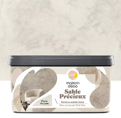 Peinture sablée irisée Maison Déco Sable Précieux éclat lune 2L