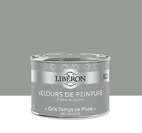 Testeur peinture murs, plafonds et boiseries Velours de peinture gris temps de pluie Libéron 125 ml