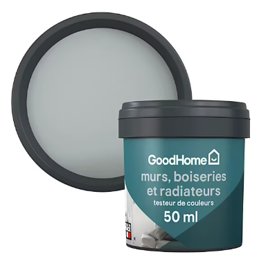 Testeur peinture intérieure couleur GoodHome satin brooklyn gris 50ml