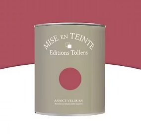 Peinture murs et boiseries Tollens Mise en teinte ambre rose mat velours 1L