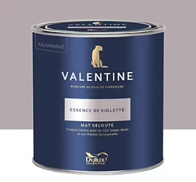 Peinture Valentine murs et boiseries Dulux Valentine essence de violette velouté mat 0,5L