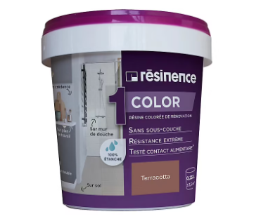 Résine colorée de rénovation multisupports Résinence Color orange terracotta 250ml