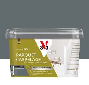 Peinture de rénovation sol, parquet, carrelage V33 gris anthracite satin 2L