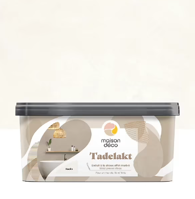 Enduit à la chaux effet marbré Maison Déco Tadelakt Kaolin 5L