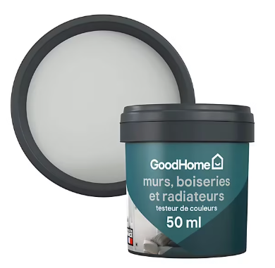 Testeur peinture intérieure couleur GoodHome satin melville gris 50ml