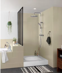 Peinture de rénovation faïence et meuble de salle de bain V33 beige moelleux satin 2L