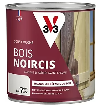 Préparation bois extérieur sous-couche bois noircis V33 aspect bois blanc 0,5L