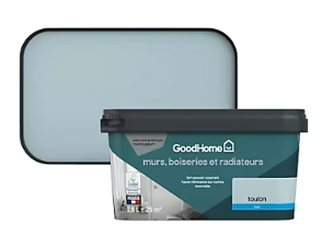 Peinture intérieure couleur murs, boiseries et radiateurs GoodHome mat toulon bleu 2.5L