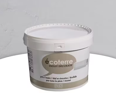 Enduit décoratif Tollens Écoterre blanc cassé 12 kg