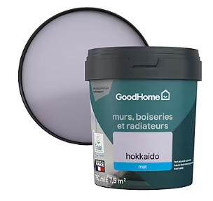 Peinture résistante murs, boiseries et métal GoodHome violet Hokkaido mat 0,75L