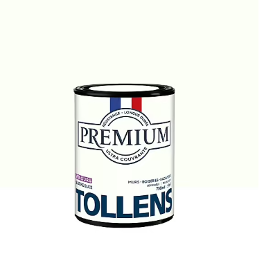 Peinture Tollens premium murs, boiseries et radiateurs blanc sucre glace velours 750ml