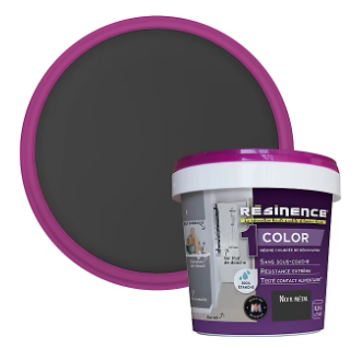 Résine multisupports Résinence Color noir métal satiné 500ml