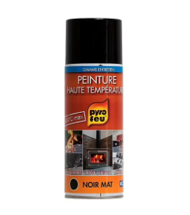 Peinture thermique 900°C noir mat 400 ml