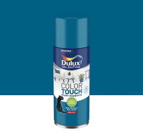 Peinture aérosol Color Touch multi supports Dulux Valentine brillant bleu radieux 400ml