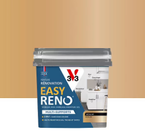 Peinture de rénovation multi-supports V33 Easy Reno or blanc métallisé 0,75L