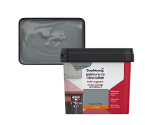 Peinture de rénovation GoodHome multi-supports brillant gris Beverly Hills 750ml