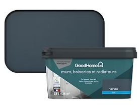Peinture intérieure couleur murs, boiseries et radiateurs GoodHome Vence mat bleu 2,5L