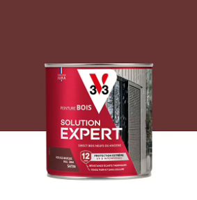 Peinture extérieure bois Solution expert rouge basque satin V33 500ml