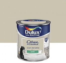 Peinture Crème de Couleur Dulux Valentine satin grain de sable 0,5L