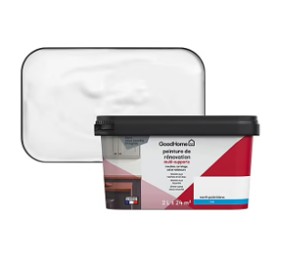 Peinture de rénovation GoodHome multi-supports mat blanc blanc North Pole 2L