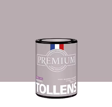 Peinture Tollens premium murs, boiseries et radiateurs rose pastel velours 750ml