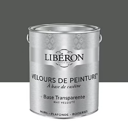 Peinture multisupport murs, plafonds et boiseries Velours de peinture gris fer forgé Libéron 2,5L