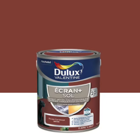 Peinture pour sol Ecran+ Sol Dulux Valentine satin rouge carrelage 2,5L