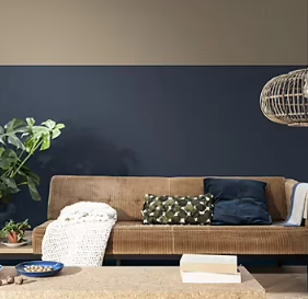 Peinture intérieure couleur Crème De Couleur Dulux Valentine satin bleu Indigo 2.5L